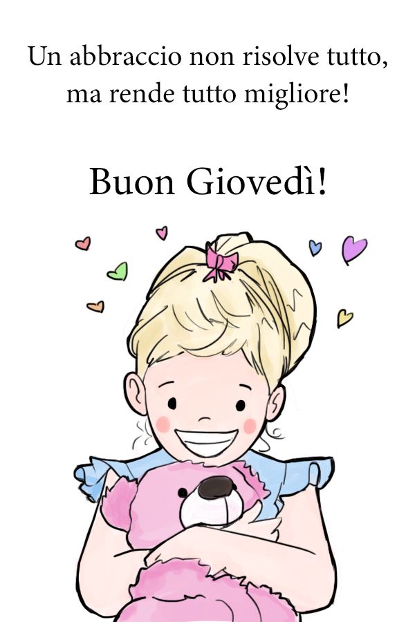 Frase di giovedì: Un abbraccio non risolve tutto, ma rende tutto migliore!
