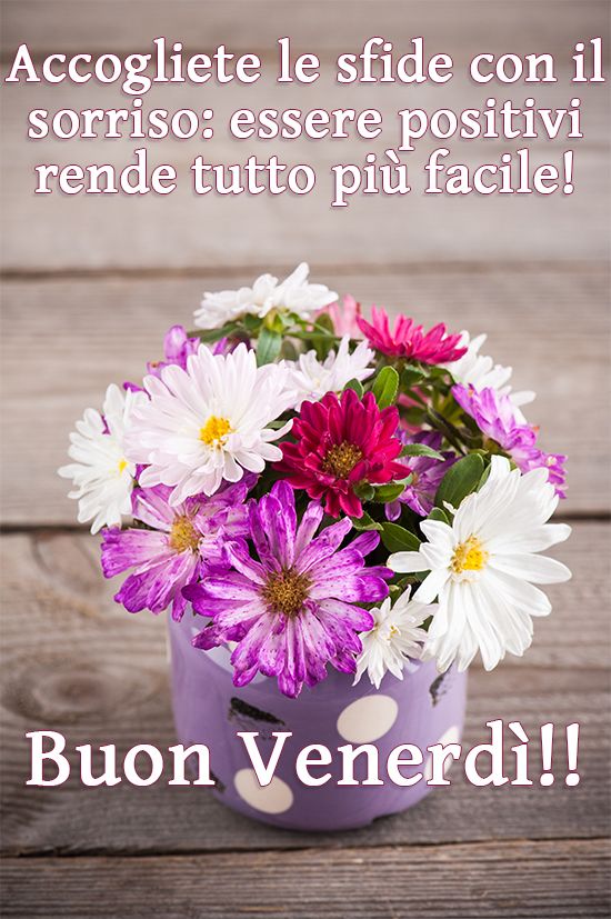 Frase di Venerdì: Accogliete le sfide con il sorriso: essere positivi rende tutto più facile!