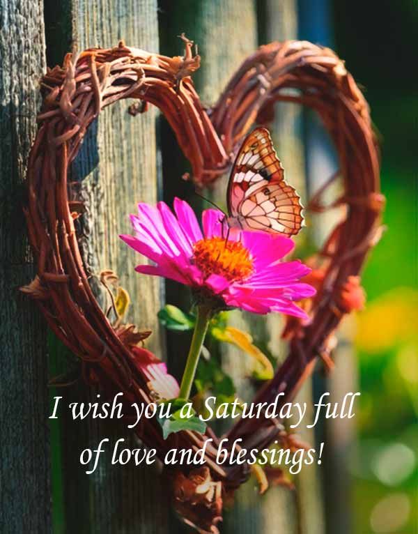 Saturday quote: I wish you a Saturday full of love and blessings!