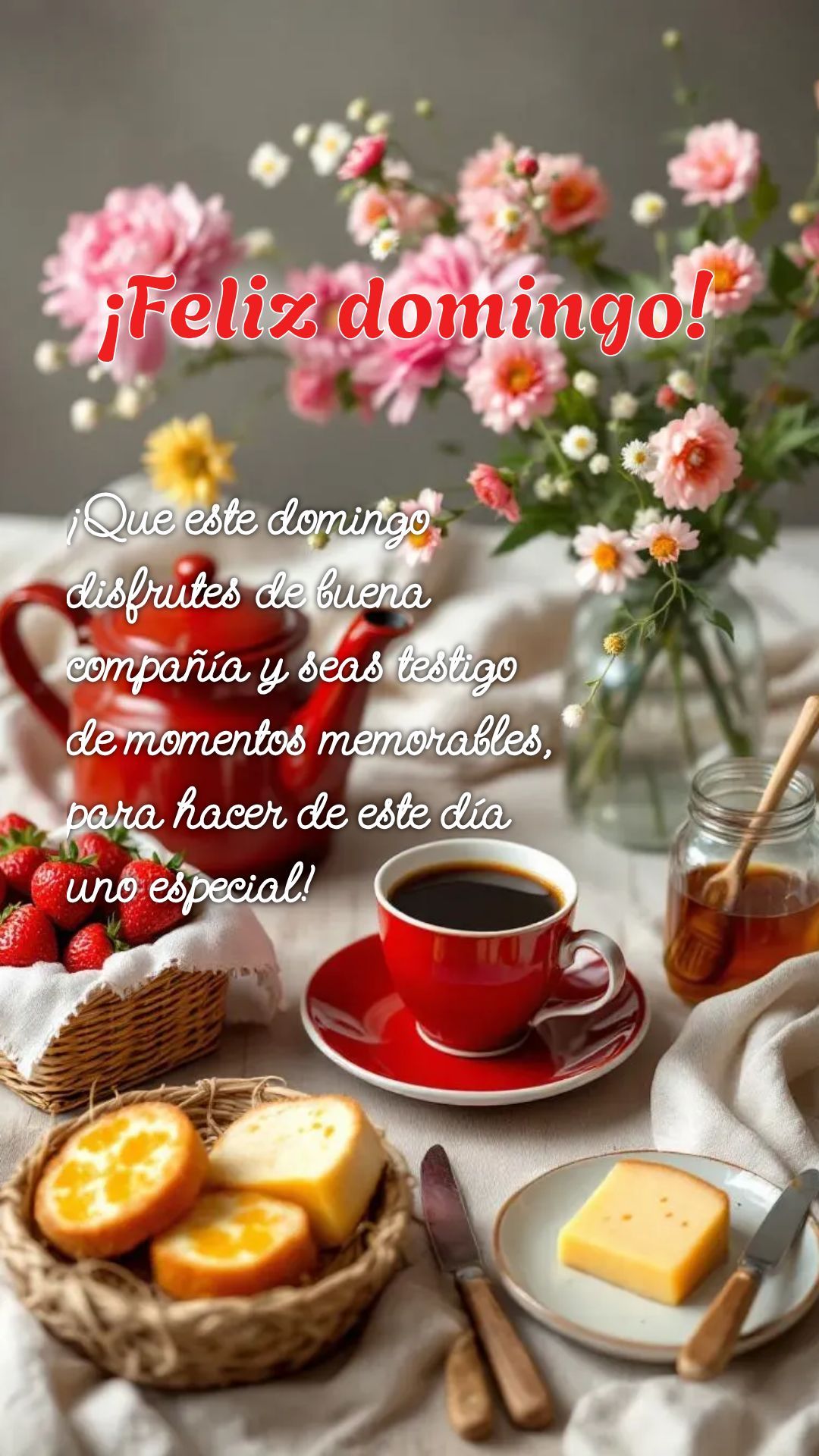 Frase de Domingo: ¡Que este domingo disfrutes de buena compañía y seas testigo de momentos memorables, para hacer de este día uno especial!